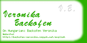 veronika backofen business card
